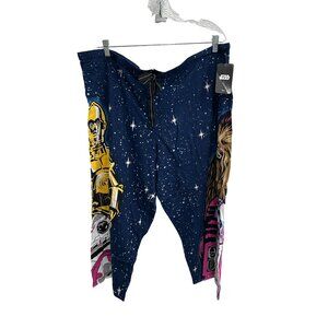 Star Wars  Knit Capri Pajama Pants Navy Blue Plus Size 3X Novelty Sleepwear NWT